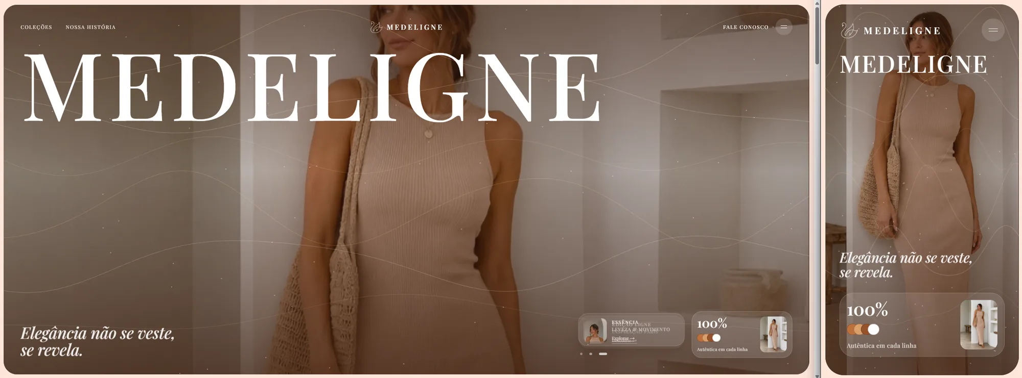 Medeligne, landing page